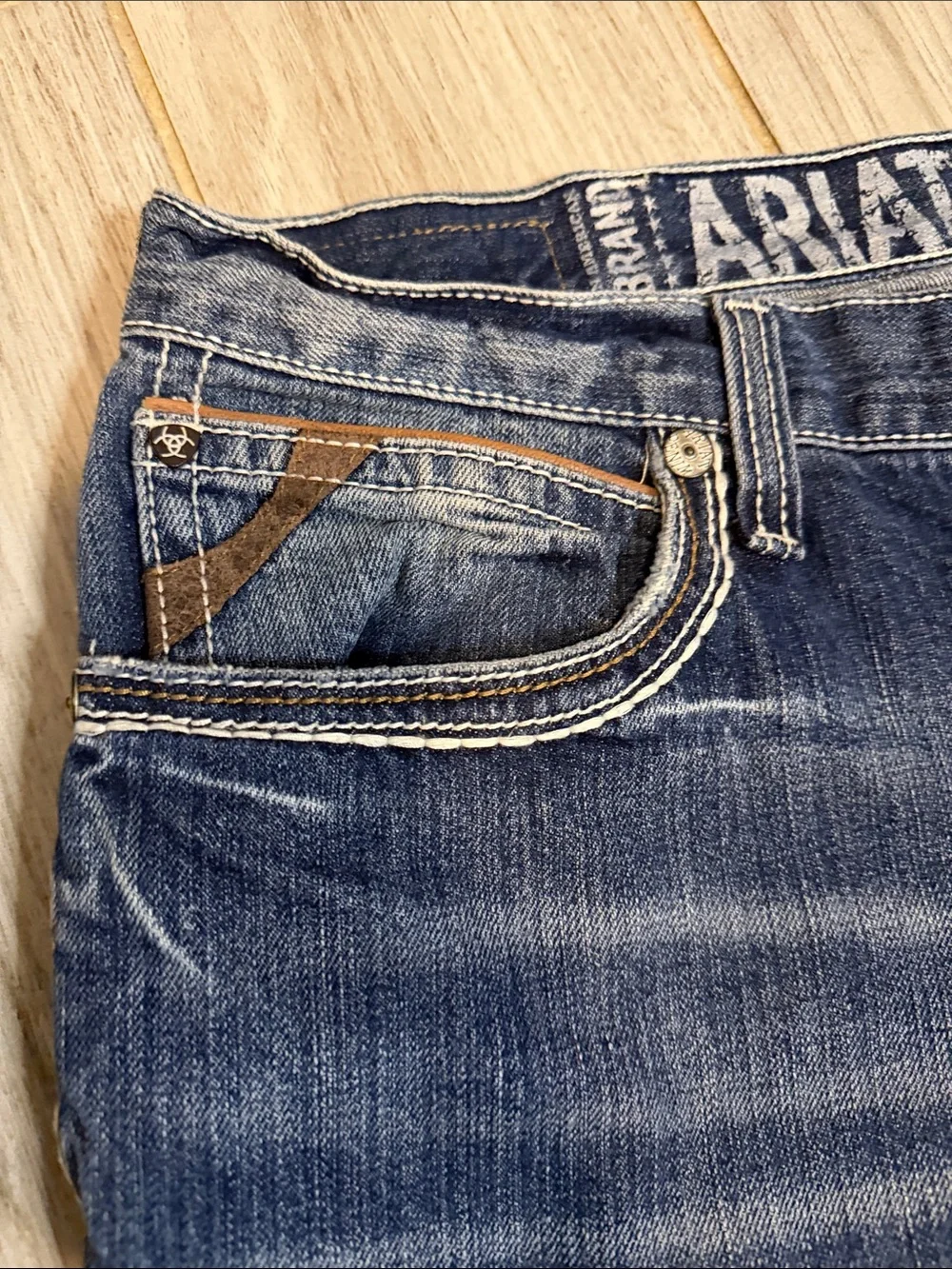 Ariat Men's Blue Bootcut Jeans with Subtle Fade